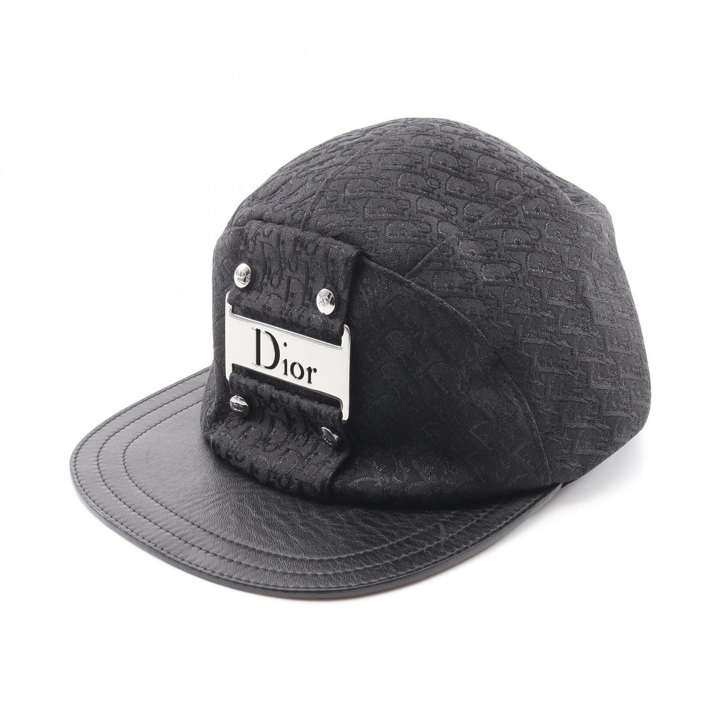 Dior Oblique Galliano Leather Cap - Timeless Elegance