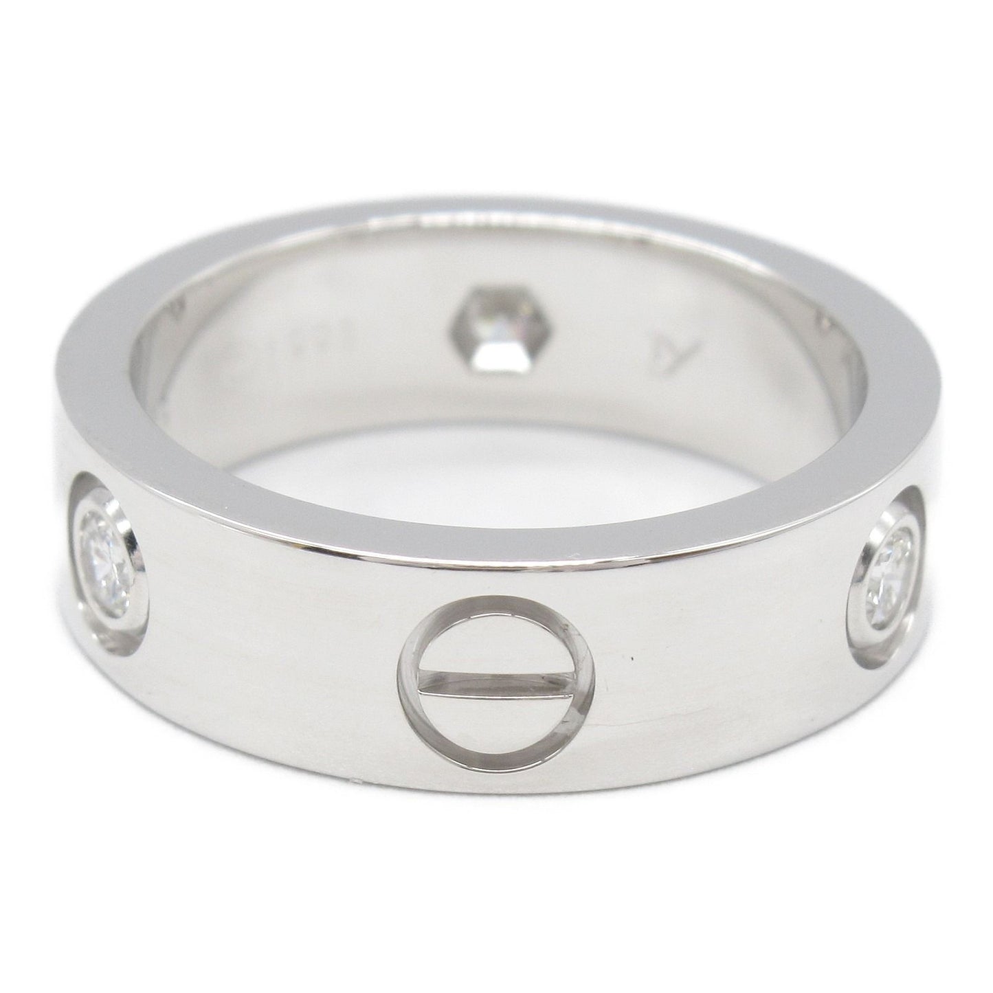 Cartier Love Ring 3PD K18WG Diamond - Timeless Elegance