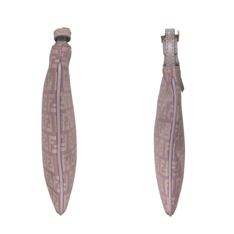 Fendi Zucca Pattern Pink Nylon Shoulder Bag - Exquisite Craftsmanship