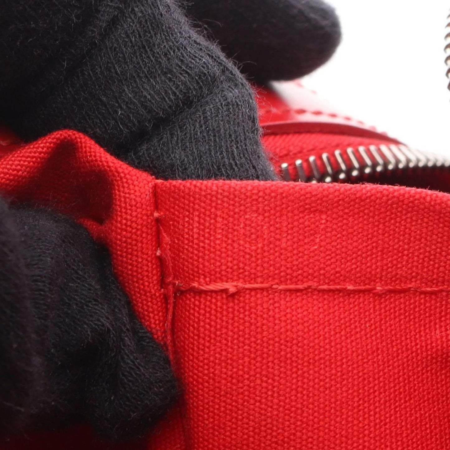 Louis Vuitton Bowling Montaigne PM Handbag in Rouge Epi Leather