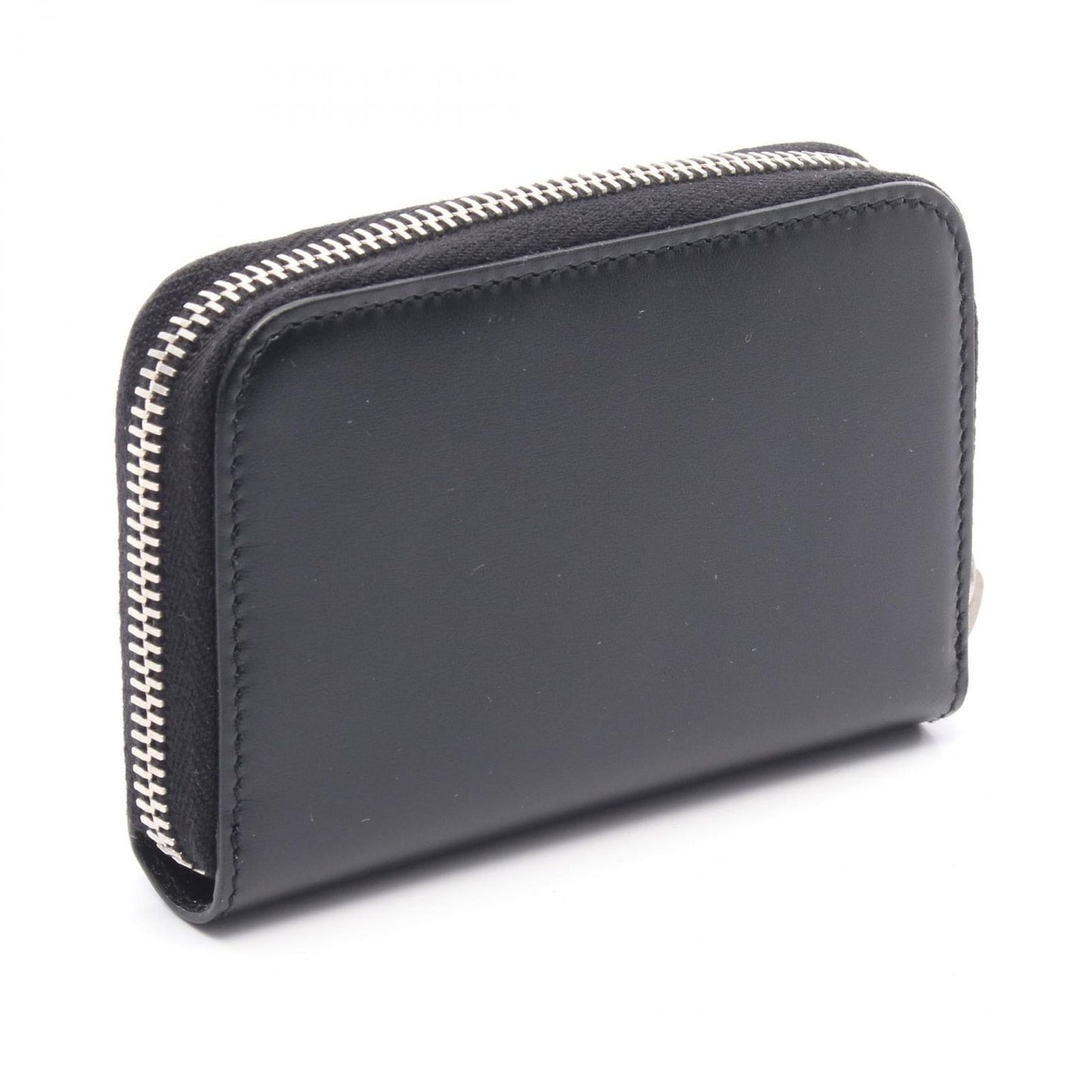 SAINT LAURENT YSL Logo Coin Case in Black Leather - New