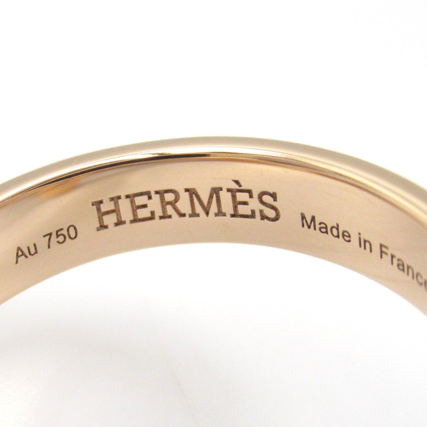 HERMES Kelly Gabrushe K18PG Diamond Ring - Exquisite Elegance