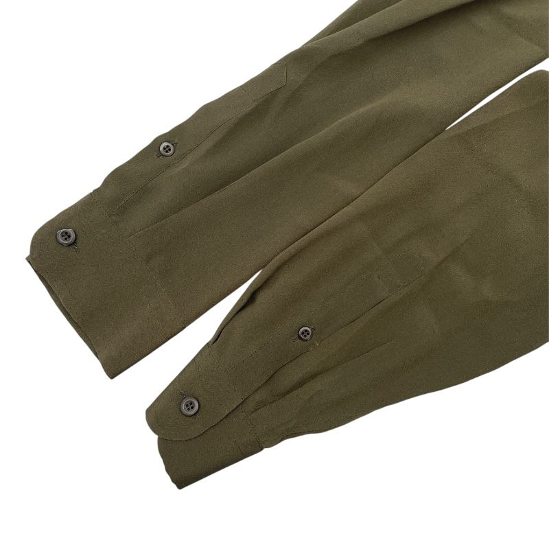 PRADA Bi-Color Silk Shirt in Khaki - UCM962