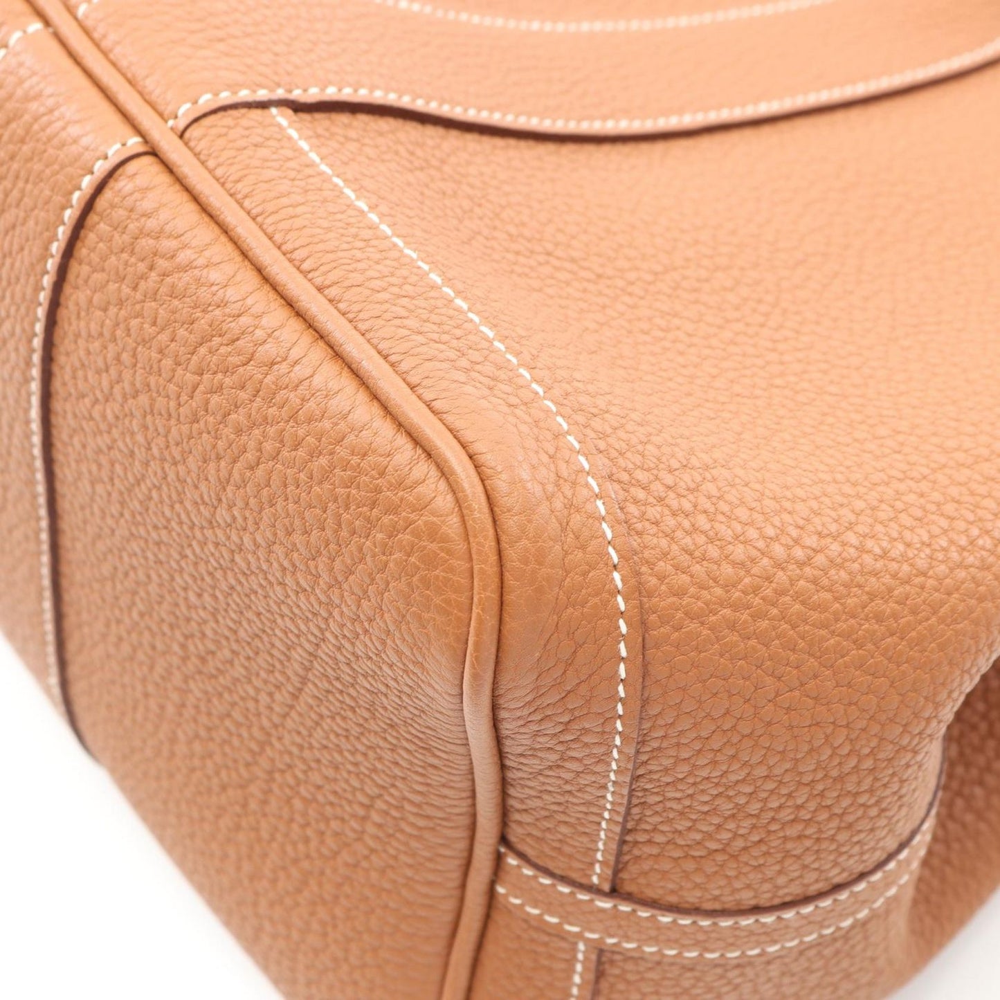 HERMES Garden Party PM Tote Bag in Gold Leather - Timeless Elegance