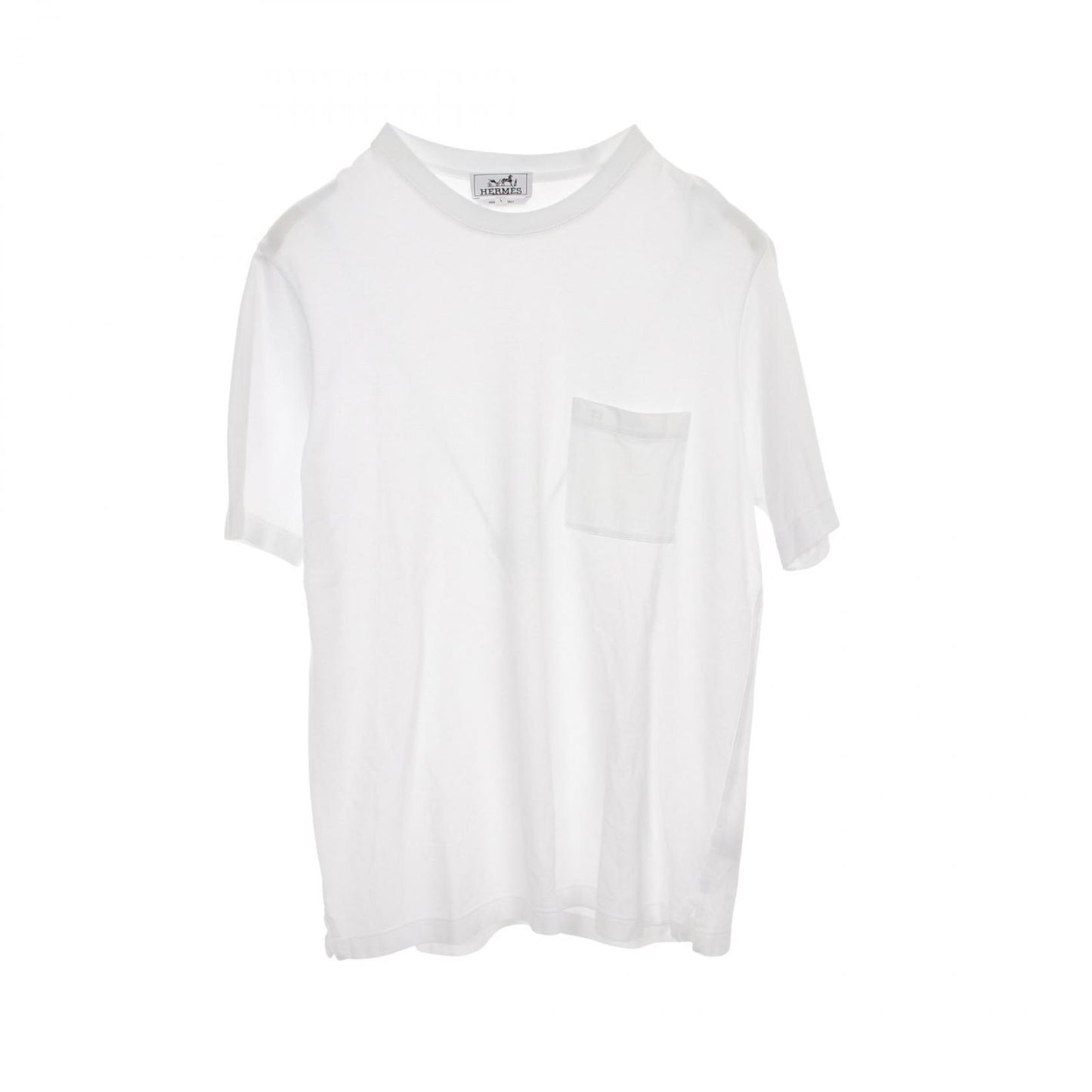 HERMES Embroidered Cotton T-Shirt - Timeless Elegance in White