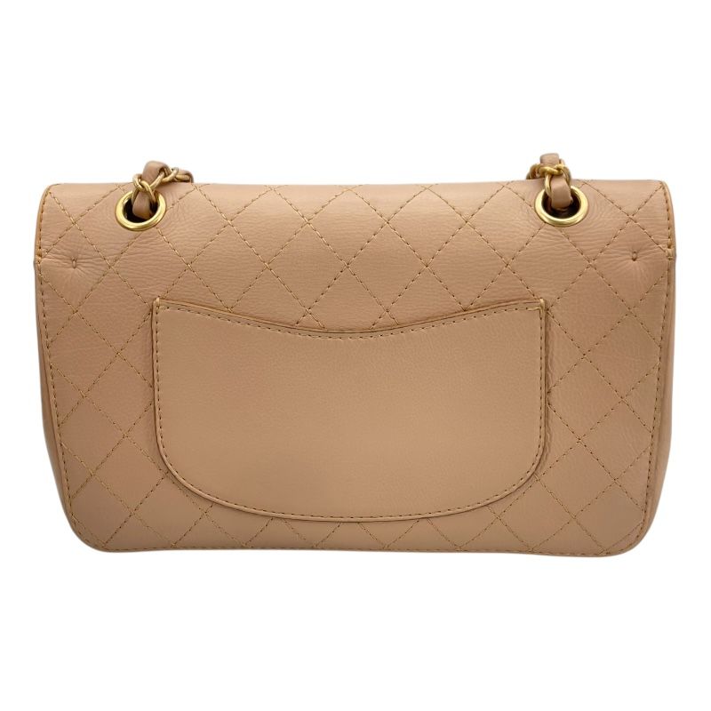 CHANEL Matelassé 25 Beige Calfskin Shoulder Bag - A01112
