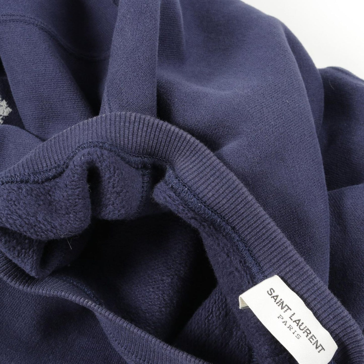SAINT LAURENT PARIS Navy Cotton Sweatshirt - Exclusive Luxury