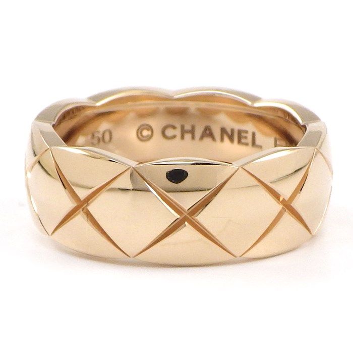 Chanel Coco Crush Medium Ring in K18 Beige Gold - Size 10
