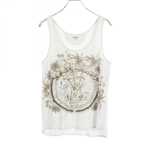 HERMES Grey Cotton Tank Top - Timeless Elegance