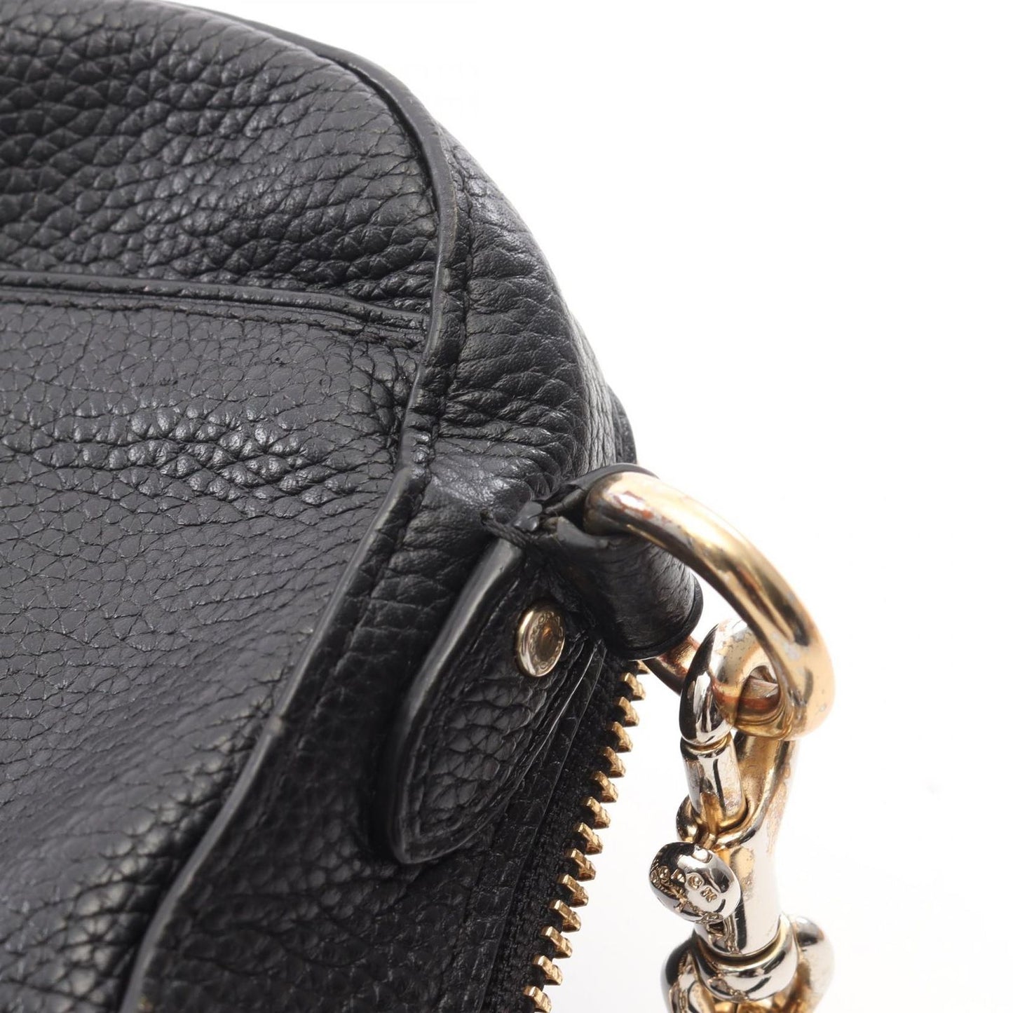 COACH Black Leather Fringe Camera Shoulder Bag - Timeless Elegance