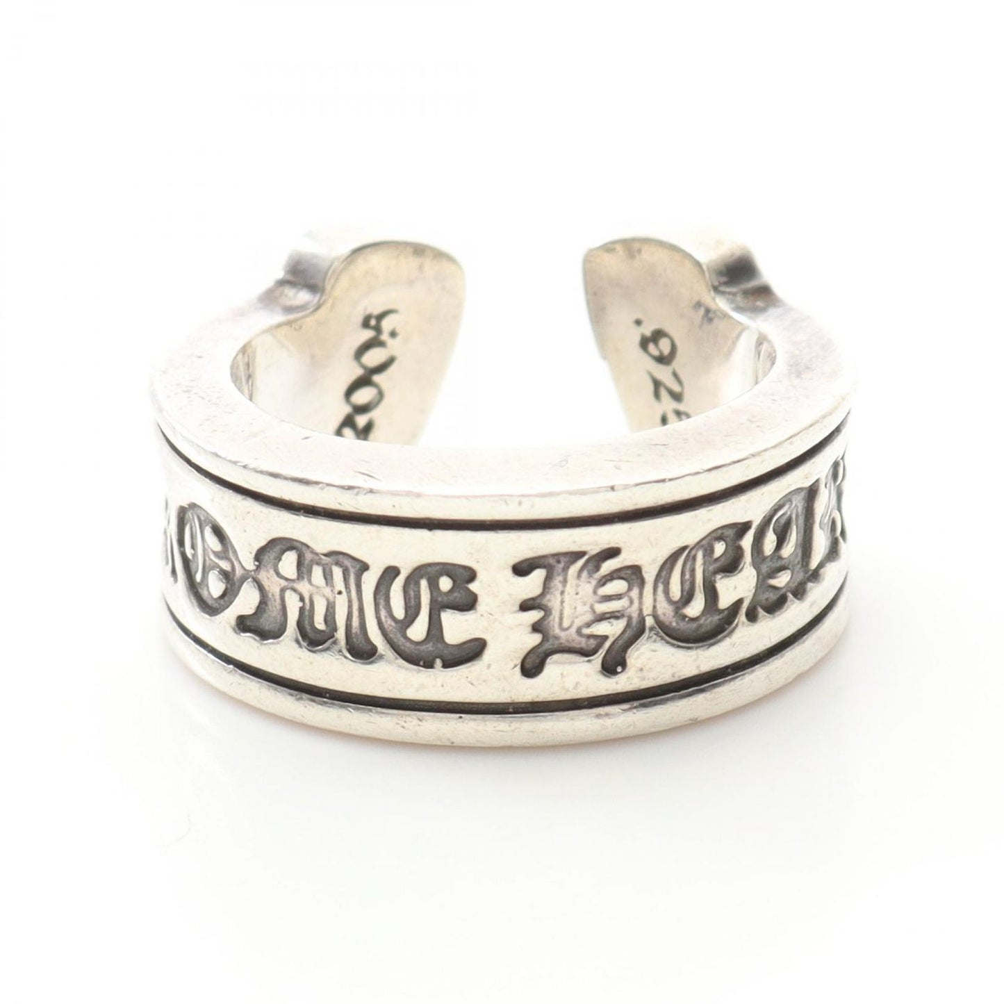 CHROME HEARTS LG SCROLL LABEL Silver 925 Ring - Exclusive Design