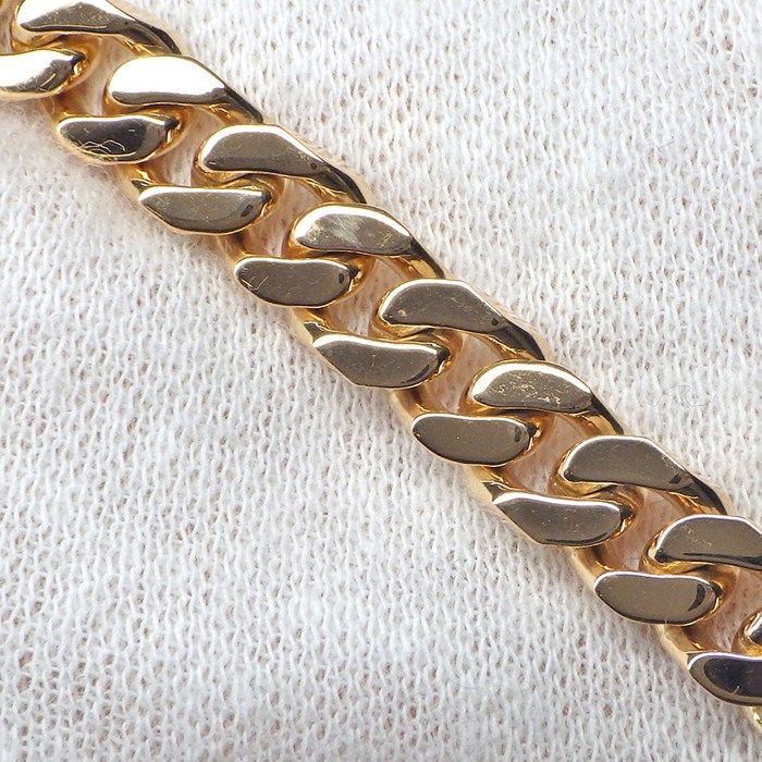 HERMES Kelly Gourmette Lock Motif Bracelet with Diamonds in K18 Pink Gold