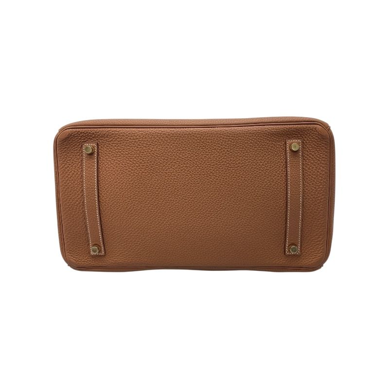 HERMES Birkin 35 D Stamp Gold Togo Handbag with Gold Hardware