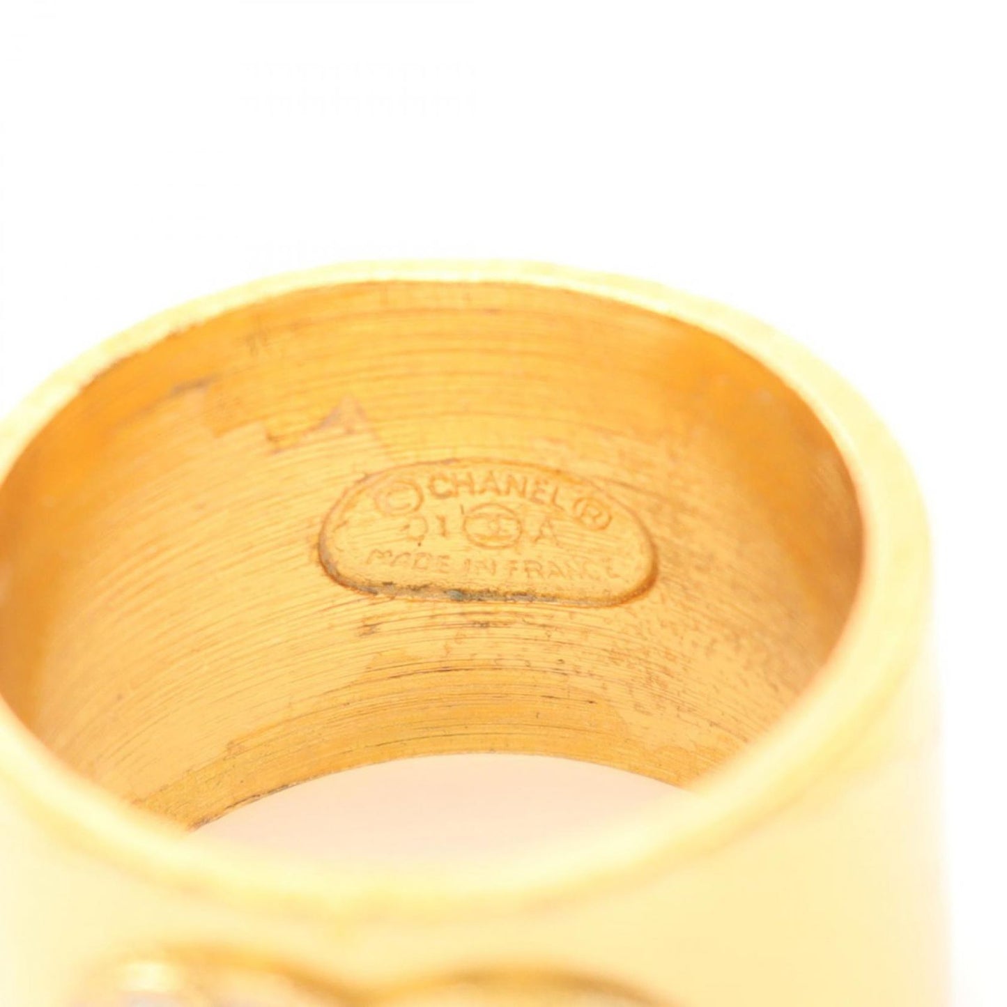 CHANEL Coco Mark Gold-Plated Ring - Timeless Elegance