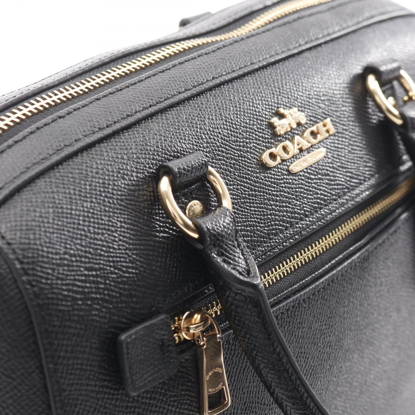 COACH Rowan Satchel Handbag in Black Leather - Timeless Elegance