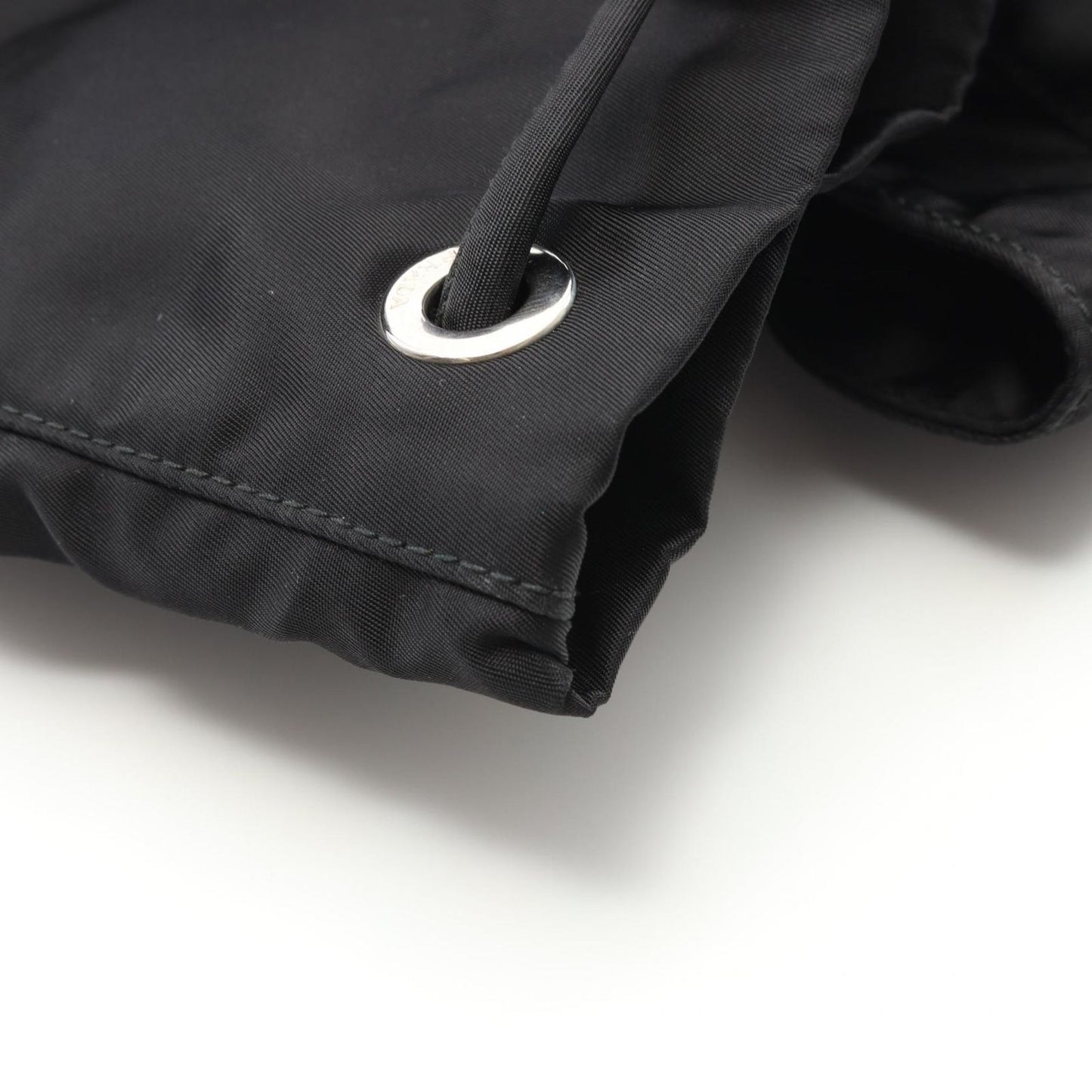 PRADA VELA Backpack in Black Nylon & Saffiano Leather