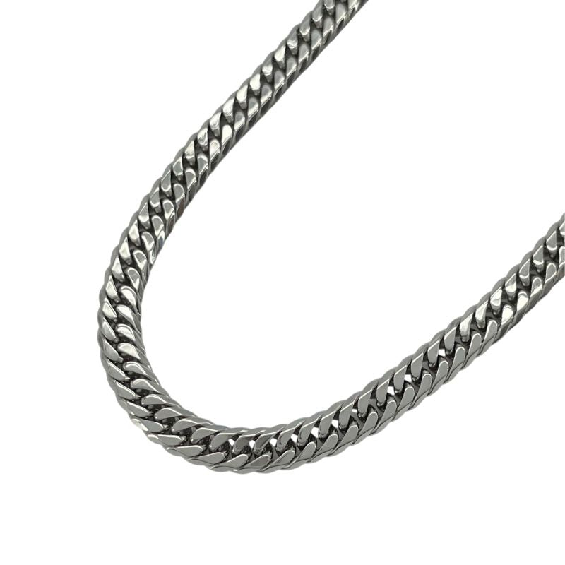 Exquisite 6-Sided Double Figaro Necklace in Pt900 Silver