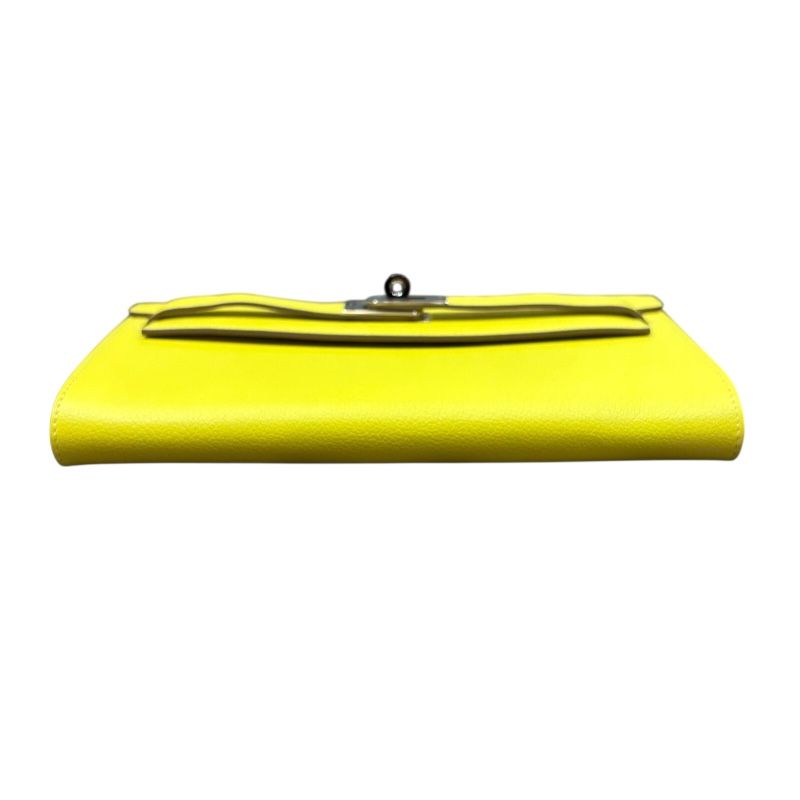 HERMES Kelly To Go B Stamp Lime Evercolor Shoulder Bag
