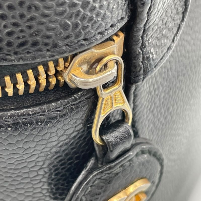CHANEL Vanity A01998 Black Caviar Skin Handbag - Timeless Elegance