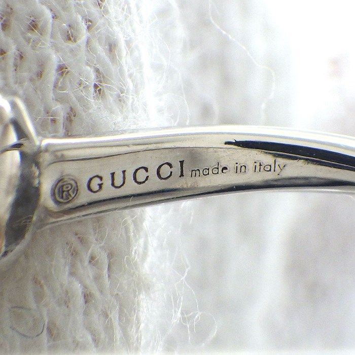 GUCCI Horsebit Swing Drop Earrings in K18 White Gold