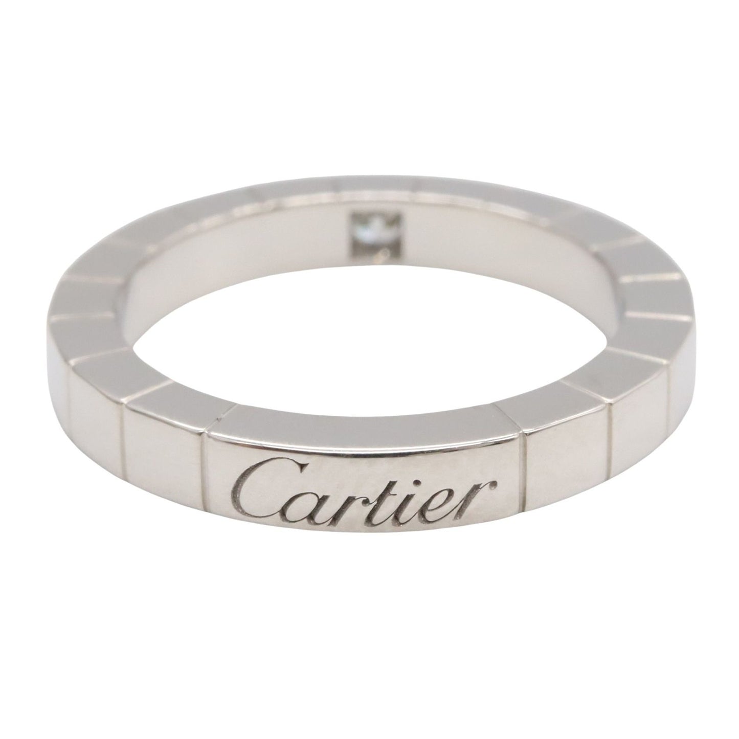 CARTIER 1PD Laniere Ring in K18WG with Diamonds - Timeless Elegance