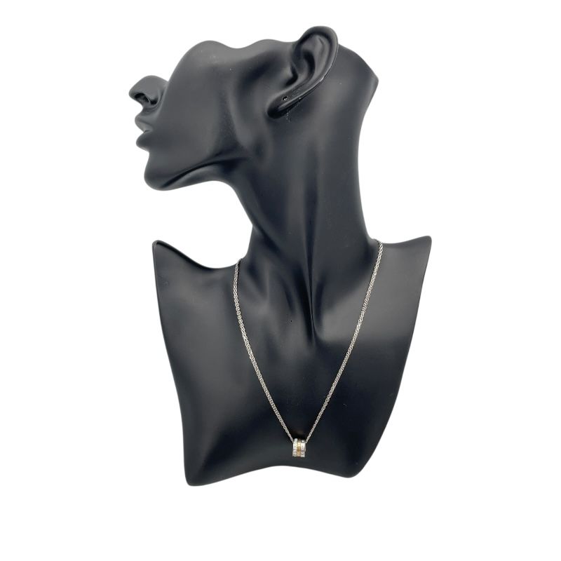 Cartier Love 3 Hoop Necklace in 750WG with Diamonds