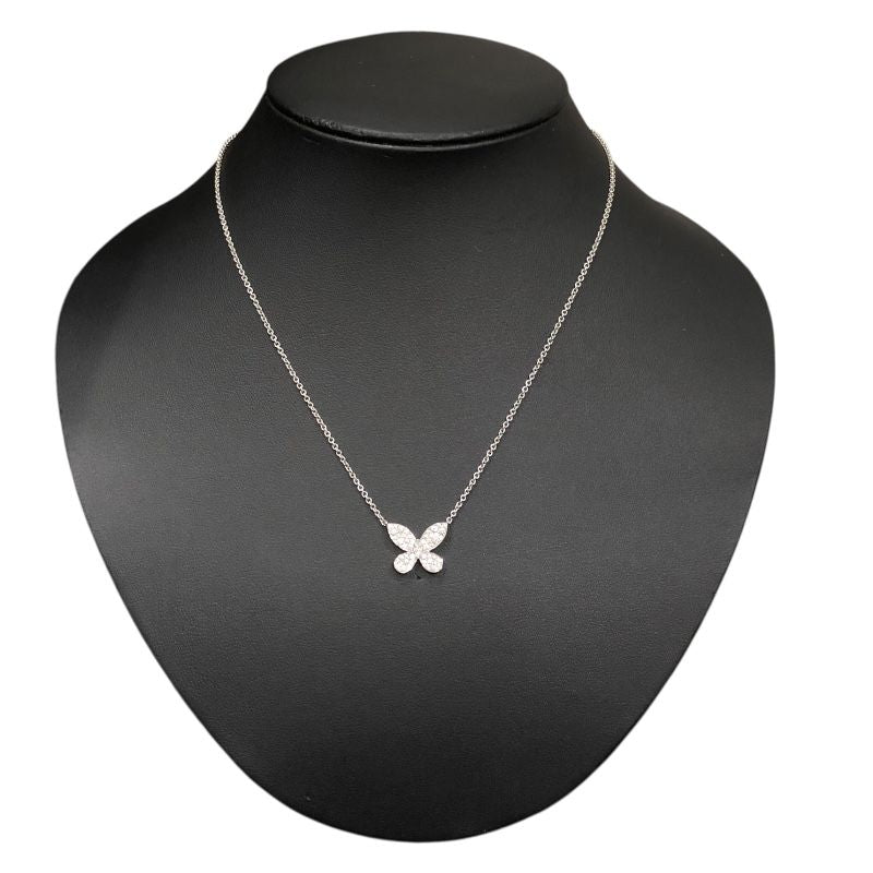 GRAFF Pave Butterfly Mini Necklace in 750WG with Diamonds