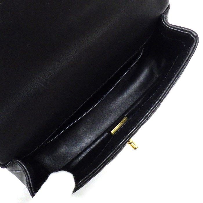 CHANEL Black Lambskin Top Handle Bag AS4847 with Gold Hardware