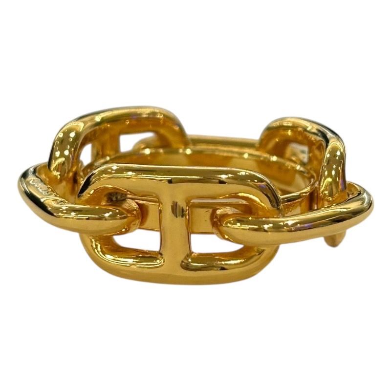 HERMES Rugade Scarf Ring in Gold Metal - Unisex Luxury Accessory