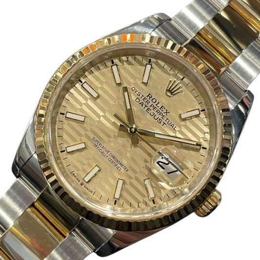 Rolex Datejust 36 Fluted Gold & Stainless Steel Automatic Watch