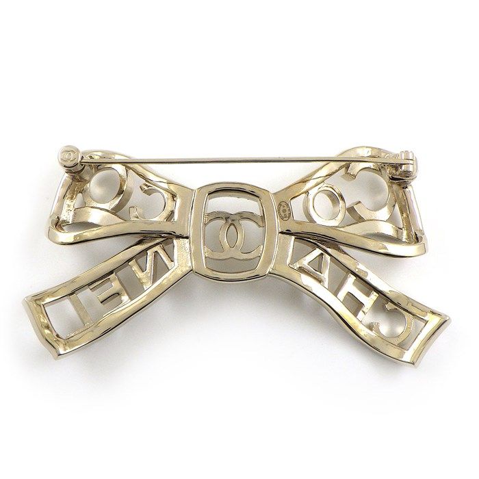 CHANEL Coco Mark Bow Brooch with Rhinestones - Exquisite Craftsmanship