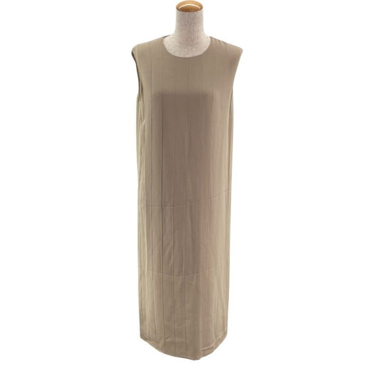HERMES Silk Sleeveless Dress in Beige - Timeless Elegance