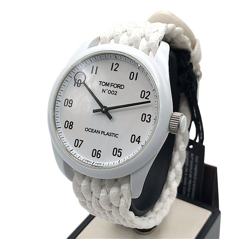 TOM FORD N.002 Ocean Plastic Men's Watch - White & Silver