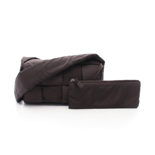 BOTTEGA VENETA Padded Tech Medium Shoulder Bag in Black Nylon