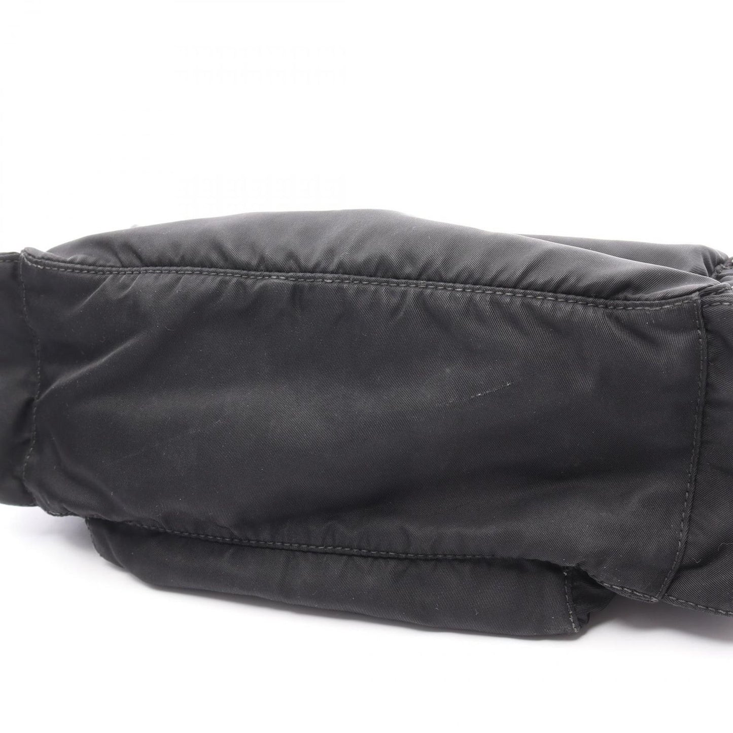 PRADA TESSUTO CALF Shoulder Bag in Black Nylon & Leather