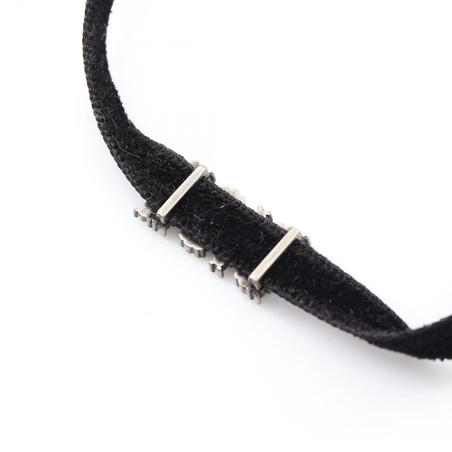 Dior Logo Choker Necklace in Black Stainless Steel