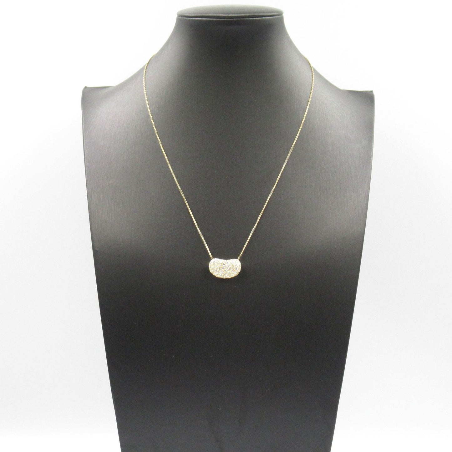 TIFFANY & CO Bean Necklace with Diamonds in 18K Yellow Gold