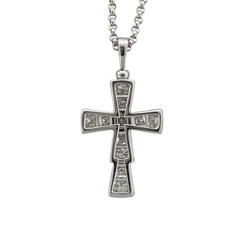 BVLGARI Serpenti Cross Diamond Necklace in 750WG