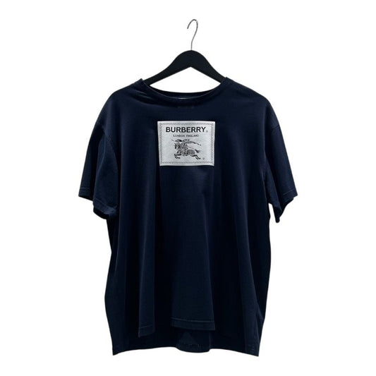 Burberry Prosum Logo Print T-Shirt in Navy Cotton - Size S
