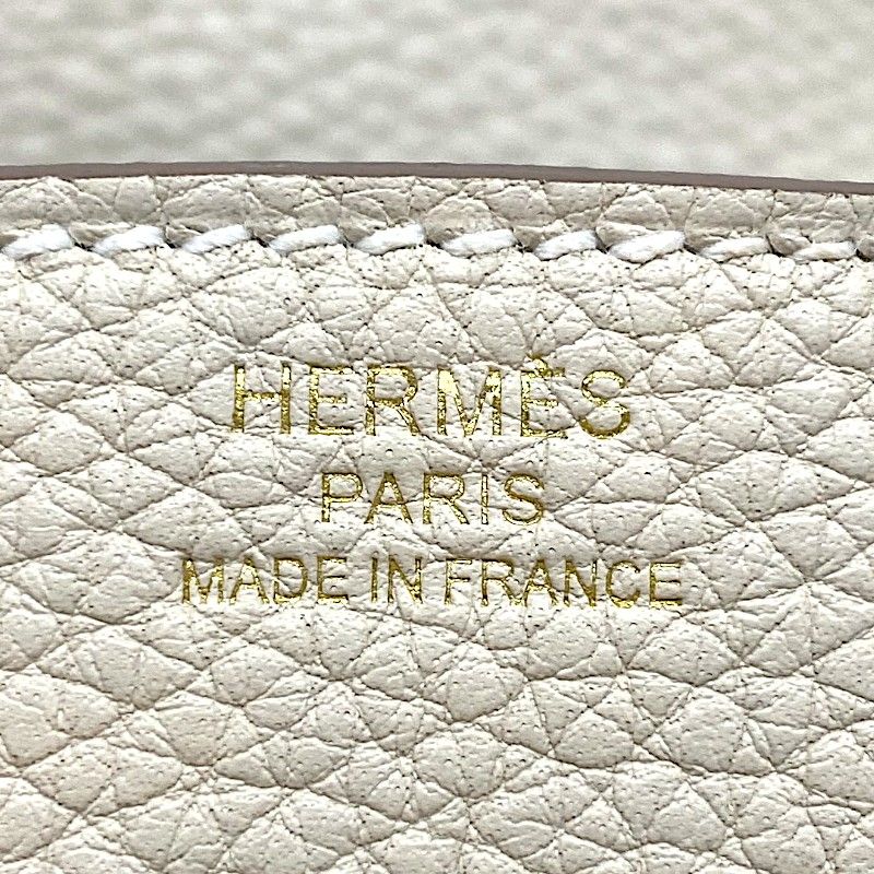 HERMES Birkin 25 B Stamp Clé PG Hardware in Craie - Exquisite Luxury