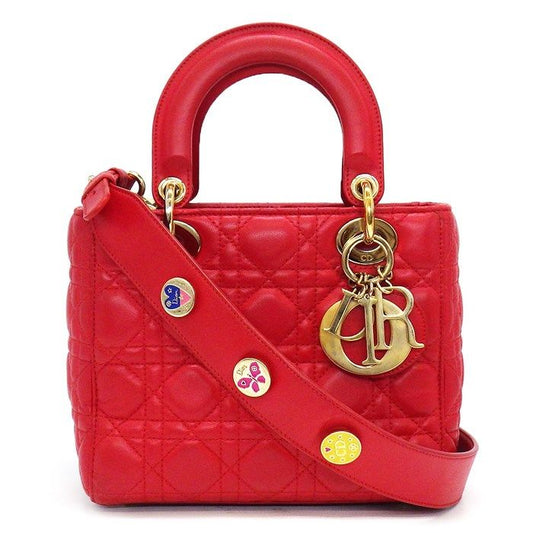 Dior Lady Dior MY ABC Small Handbag in Red Cannage Lambskin