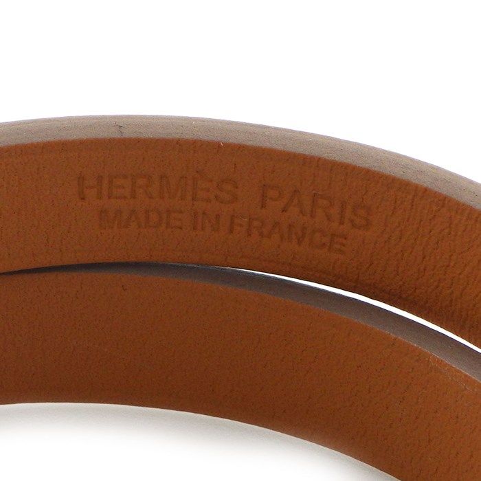 HERMES Mini Kelly Double Tour Bracelet in Mauve Pearl - 2023 Edition