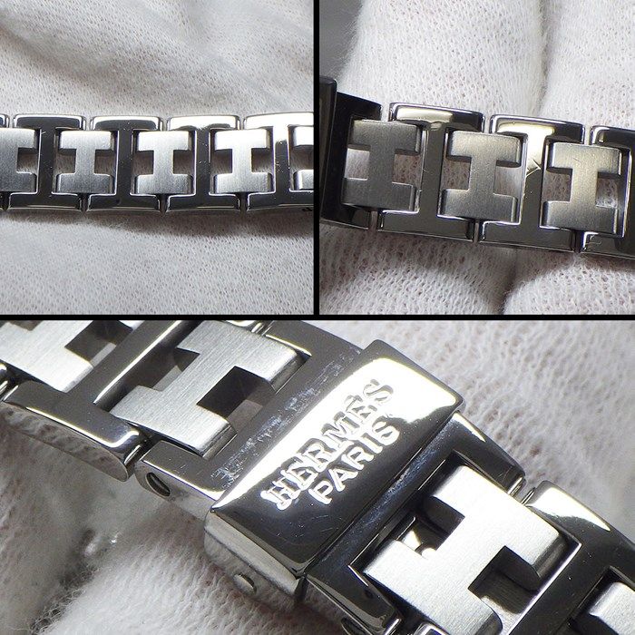 HERMES Clipper CL4.210 Date Watch - Black Dial, Stainless Steel