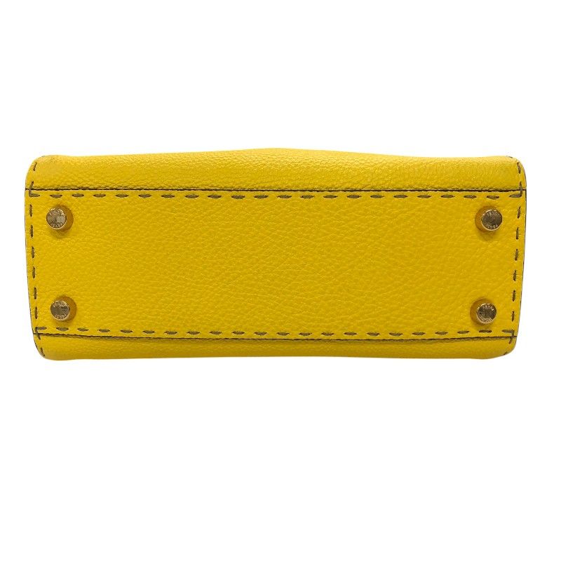 Fendi Selleria Peekaboo Iconic Essential Handbag - Yellow & Pink
