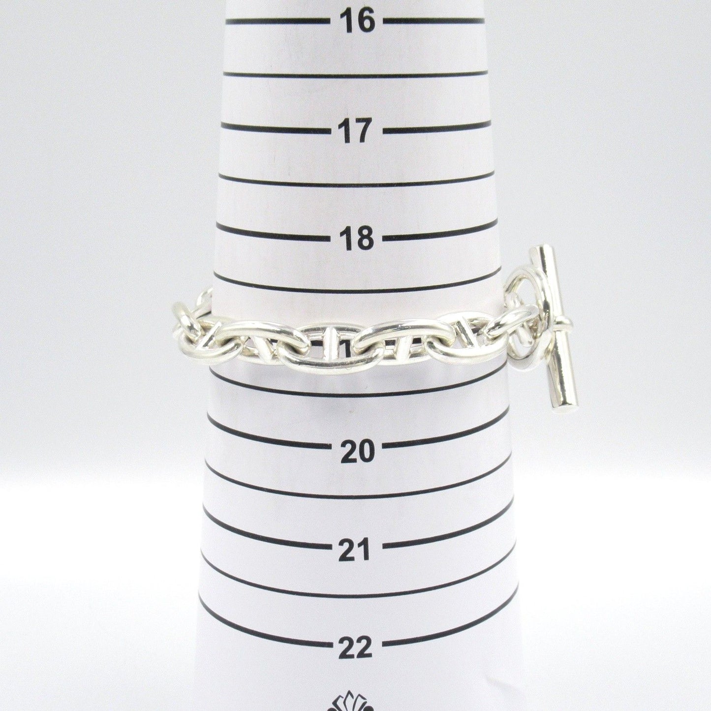 HERMES Silver 925 Chaine d'Ancre GM Bracelet - 19cm