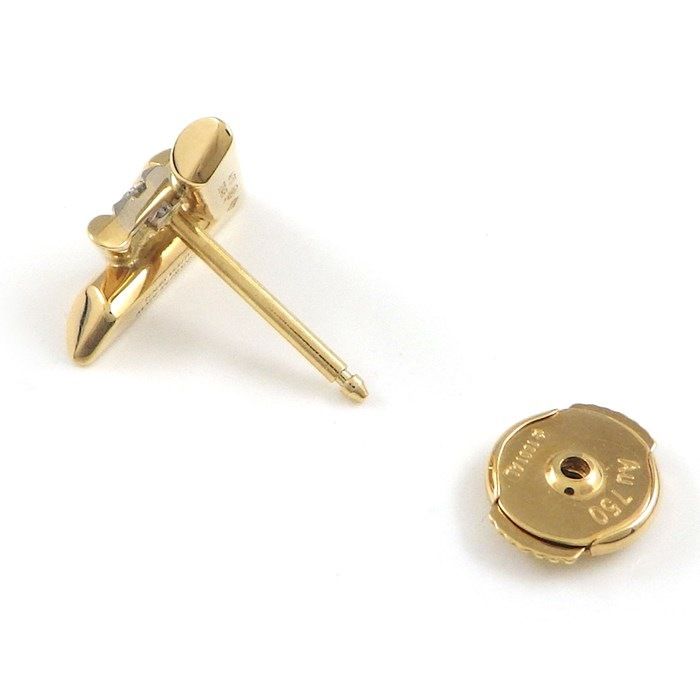 Louis Vuitton Monogram Diamond Earrings in 18K Yellow Gold