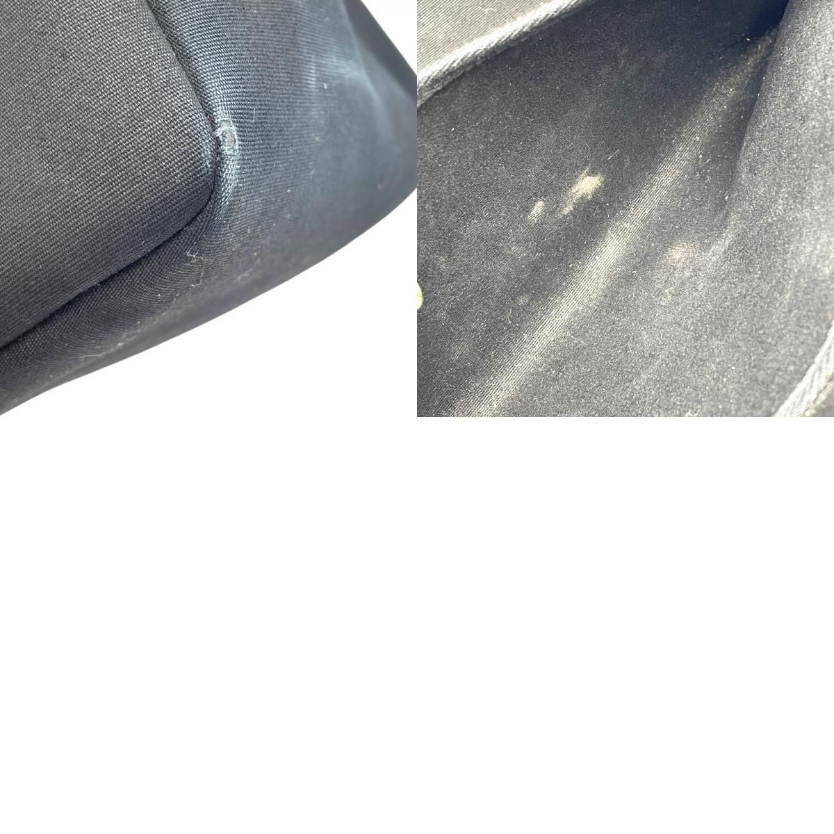 HERMES Émile Bag Cabas PM Ivory/Black with Silver Hardware