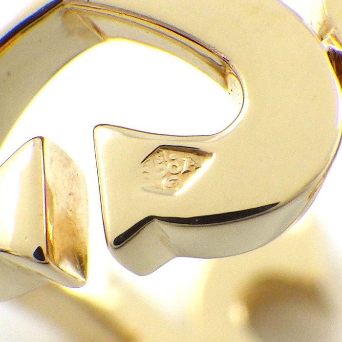 Cartier C Heart Ring with Diamonds in 18K Yellow Gold - Size 9