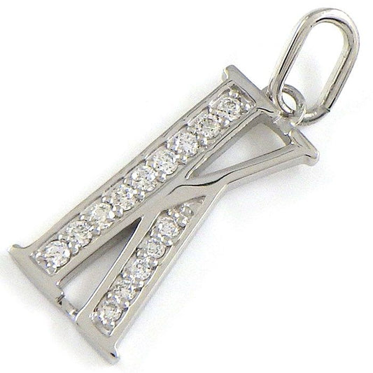 Exquisite Diamond Initial K Pendant in Platinum - 0.12ct
