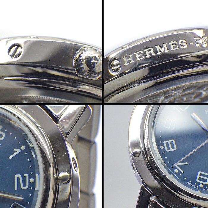 HERMES Clipper CL4.210 Blue Dial Quartz Watch - Exquisite Craftsmanship
